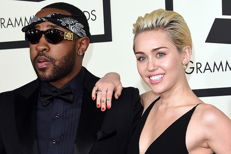 Mike Will Made-It and Miley Cyrus together at the Grammy's